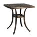 Square Garden Cast Aluminum Table Bronze Patio Side Table - 21" x 21" x 21"