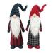 Set of 2 Tall Gnomes Wearing Coiled Hats Christmas Figurine 18"