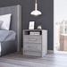 2-Drawer 1-Shelf Rectangle Nightstand