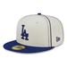 Men's New Era Cream/Royal Los Angeles Dodgers Chrome Sutash 59FIFTY Fitted Hat