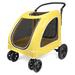 Pet Dog Stroller for Large Dogs - Wedyvko Foldable Jogger 4 Wheels Pet Stroller with Adjustable Handle for Pet Travel (Yellow)