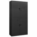 moobody Office Cabinet with 4 Doors and Adjustable Storage Shelves Steel Filing Cabinet Anthracite for Office Living Room Bedroom Home Furniture 35.4 x 15.7 x 70.9 Inches (W x D x H)