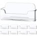 Plastic Business Card Holder for Desk Transparent Acrylic Business Card Display Clear Card Holder Business Card Stand for Exhibition Desktop Office Home Supplies Fits 30-50 Business Cards - 8PCS