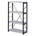 43 x 11 x 24 in. Industrial Bookshelf with 4 Shelves & Open Metal Frame White & Black