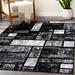 Luxe Weavers Geometric Squares Gray 6X9 Modern Abstract Area Rug Colorblock Premium Carpet Non Shedding 1007