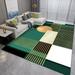 Emerald Green Area Rug Modern Abstract Geometric Marble Carpets Minimalist Golden Lines Washable Floor Mats For Living Dining Room Bedroom 2 x 3