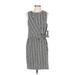 Vince Camuto Casual Dress - Sheath: Black Stripes Dresses - New - Women's Size 4