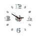 knqrhpse Alarm Clock 3D DIY Roman Numbers Acrylic Mirror Wall Sticker Clock Home Decor Mural Decals Wall Clock Digital Clock