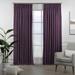 3S Brother s Pinch Pleated Linen Texture Drapes Home DÃ©cor Single Panel Custom Made Window Curtains - Made in Turkey - Purple ( 100 W x 216 L )