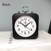 Bedroom Ornaments Stylish Decorative Table Bedside Students Snooze Alarm Clock Square Round Alarm Clock Silent Clock Mini Alarm Clock BLACK