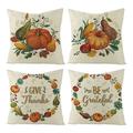 Fall Throw Pillow Covers Set of 4 18x18 inch Decorative Colorful Pumpkins Decorations Pillowcases Farmhouse Autumn Thanksgiving Cushion Covers for Outdoor Indoor Couch Sofa Home Decor