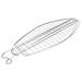 Fish grill net Fish Grill Basket with Hook Non-stick Mesh Grilled Fish Barbecue Clip Net Outdoor Barbecue Tool (Silver 44x15cm)