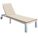 moobody Patio Sun Loungers with Cushion and Wheels Garden Acacia Wood Backrest Adjustable Chaise Lounge Chair Steel Frame Sunlounger for Pool Deck Outdoor Furniture