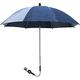 Baby Stroller Sun Protection Parasol, Wheelchair Pushchair Baby Stroller Parasol Rain Sun Canopy Stretchable Pram Stroller Umbrella Holder Clip Clamp (Color : Gray, Size : 75cm) (Dark Blue 75cm)