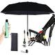 Universal Stroller Parasol - UV 50+ Baby Pram Sunshade, Diameter 95cm, Flexible, Fixing for Round or Oval Tube (Color : Black, Size : 95cm) (Black 95cm)