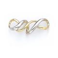 14ct Two Tone Gold Medium Swirl Slide Jewelry for Women