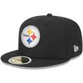 Youth New Era Black Pittsburgh Steelers Main 59FIFTY Fitted Hat