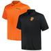 Men's Profile Black/Orange San Francisco Giants Big & Tall Two-Pack Solid Polo Set