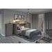 Bestar Pur Cabinet Bed w/ Mattress & Storage Cabinets Metal in Gray | 45.3 H x 138.5 W x 24.5 D in | Wayfair WY126680-000047