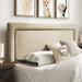 Mercury Row® Rowberrow Upholstered Panel Headboard Upholstered in White/Black | Full | Wayfair B2E28F8211BD407AB299676544438A5C