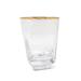 Everly Quinn Set of 6 Hammered Tumblers Square Shaped w/ Gold Rim Glass in Yellow | 4.75 H x 3.5 W in | Wayfair EE36FB5B173F4D4B80C99919A52F4B09