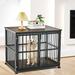 Tucker Murphy Pet™ Deleshia Heavy Duty Dog Crate Furniture for Small & Medium Dogs, Wooden Dog Crate End Table,33" Decorative Metal in Black | Wayfair