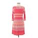 DM Donna Morgan Casual Dress: Pink Aztec or Tribal Print Dresses - Women's Size 6