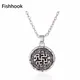 Fishhook Slavic Wicca Necklace Sun Badge Round Antique Charm Kolovrat Chain Symbol Pagan Talisman