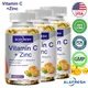 Alxfresh Vitamin C 1000mg with Zinc 20mg | 120/60 Caps 60/30 serving | Vitamin Dietery Supplement |