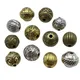 10pcs 3-color Tibetan Silver Gold Bronze Perforated Spacer Beads DIY Handmade Men's Women's Jewelry