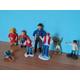 Miniature Dolls House Railway Farmers Plastic People 1960s Dollhouse Collectible Figures 8 Pieces