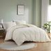 Urban Habitat Sawyer Ivory 3 Piece Knitted Jersey Duvet Cover Set