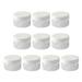 NUOLUX 10pcs 100ml Plastic Storage Cases Empty Clear Wide-mouth Candy Biscuit Jars Cream Containers with White Lid