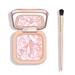KYDA Face Highlighter Palette Kit Shimmer Glitter Highlight Contouring Palette Natural Nude Shiny Contour Highlight Makeup Illuminator Highlighter Concealer Palette with brush by Ownest Beauty-RAINBO