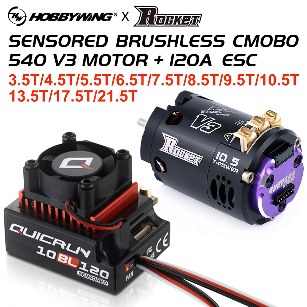 RC Motor Hobby wing 10 bl120 G2 Esc Rakete 540 V3 Motor Sensor bürstenlose Kombination für 1/10 Drift RC Auto