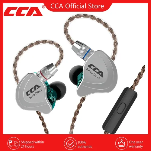 CCA C10 Hybrid Hängen In Ohr Kopfhörer Hifi Dj Sport Stick Headset Noise Cancelling Ohrhörer Gamer