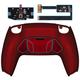 eXtremeRate Programmierbar RISE4 Remap Kit für ps5 Controller BDM-010/020,Remap Board&Rückplate Gehäuse/Case&Back Paddles Rücktasten für ps5-Rot