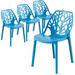 LeisureMod Modern Cornelia Dining Chair, Set of 4 Leisuremod C18SBU4