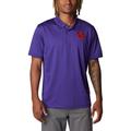 Men's Columbia Purple Clemson Tigers PFG Tamiami Omni-Shade Polo