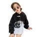 Youmylove Two Piece Girls Outfits Children Kids Toddler Girls Letter Princess Dress Top T Shirt Long Sleeve Patchwork Sweatshirt Hoodie Outfit Set 2Pcs Clothes