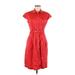 Alfani Casual Dress - Shirtdress: Red Dresses - Women's Size 8