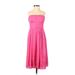 J.Crew Casual Dress - Midi: Pink Solid Dresses - Women's Size 2 Petite