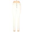 numero Jeggings - High Rise Skinny Leg Boyfriend: White Bottoms - Women's Size 30 - White Wash