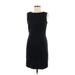 Talbots Casual Dress - Shift: Black Solid Dresses - Women's Size 8