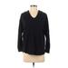 Ann Taylor LOFT Pullover Hoodie: Black Tops - Women's Size Small