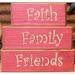 Winston Porter Houchens Block Faith 3 Piece Letter Block Set Wood in Red | 2 H x 10 W x 1 D in | Wayfair 56CCFE26FB40420A8C6CDDBFEB695D0B