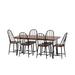 George Oliver Haroun 70.5" L x 32" W Dining Set Wood/Metal in Brown/Gray | 30 H x 32 W x 70.5 D in | Wayfair DCADEA356E58405FA74853A46E05C448