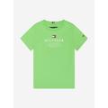 Tommy Hilfiger Boys Logo T-shirt In Green Size 6 Yrs