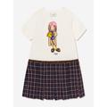 Fendi Kids Girls 2 In 1 Tartan Skirt Dress - Blue - Size 10Y