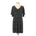 Apt. 9 Casual Dress - Wrap: Black Polka Dots Dresses - Women's Size Large